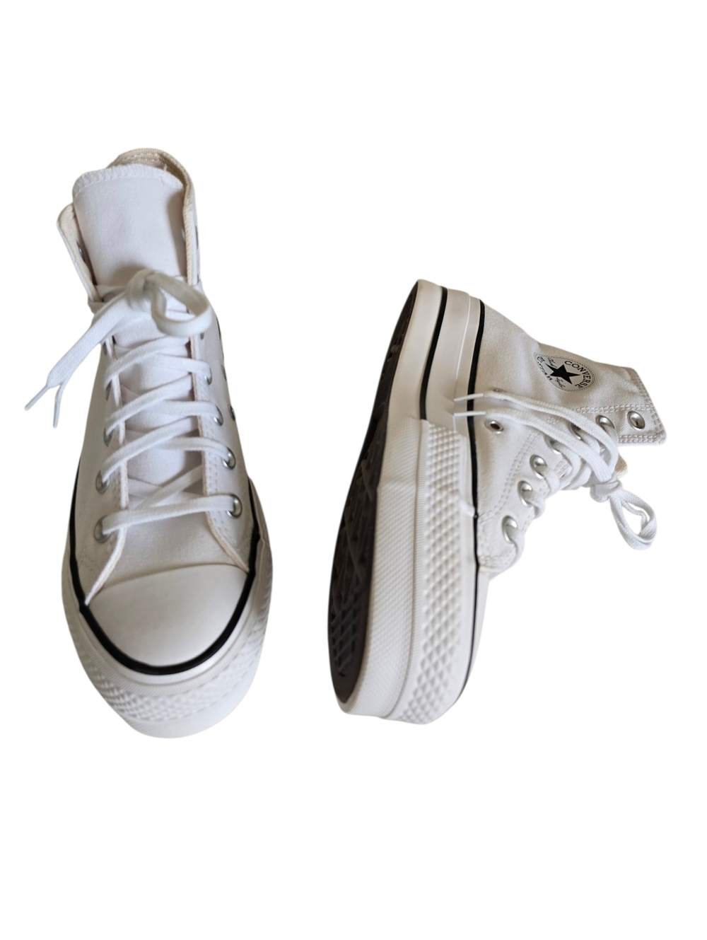 NEW🤍Converse Chuck Taylor All-Star Women White Lift High-Top Platform Sneakers - Picture 12 of 16